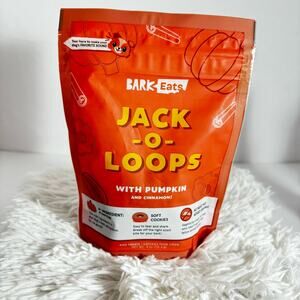 Dog Bark Jack O Loops with Pumpkin and cinnamon soft cookies NWT  4oz